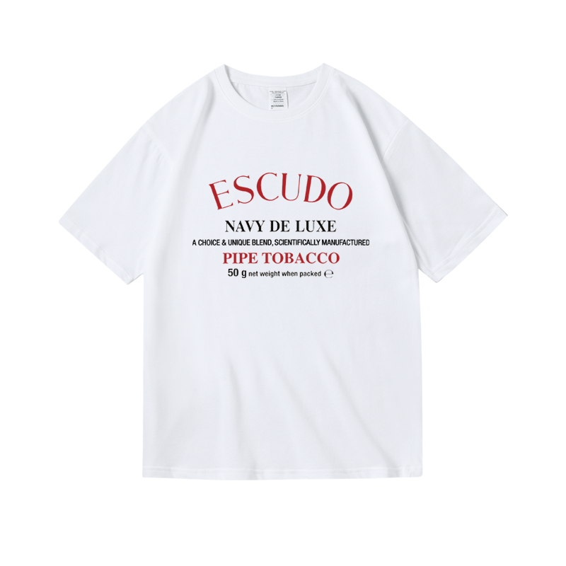 夏季bf欧美烟斗客斗草丹麦埃斯库多Escudo 周边纯棉短半袖T恤男女