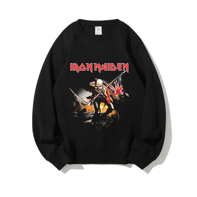 欧美铁娘子套头衫圆领卫衣摇滚