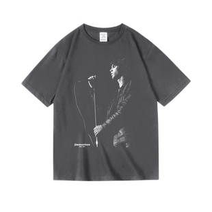 莫里森morrisons大门thedoors乐队印花周边纯棉短半袖T恤女男中性