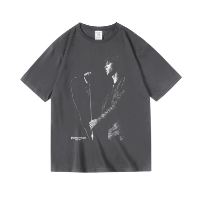 莫里森morrisons大门thedoors乐队印花周边纯棉短半袖T恤女男中性