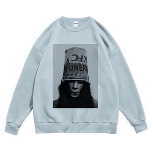 桶哥Buckethead摇滚吉他手周边印花秋冬长袖圆领无帽卫衣男女学生