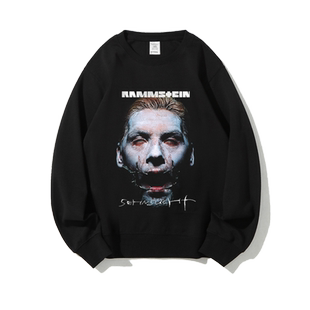 ins欧美重金属德国战车Rammstein乐队周边春秋圆领卫衣套头衫男女