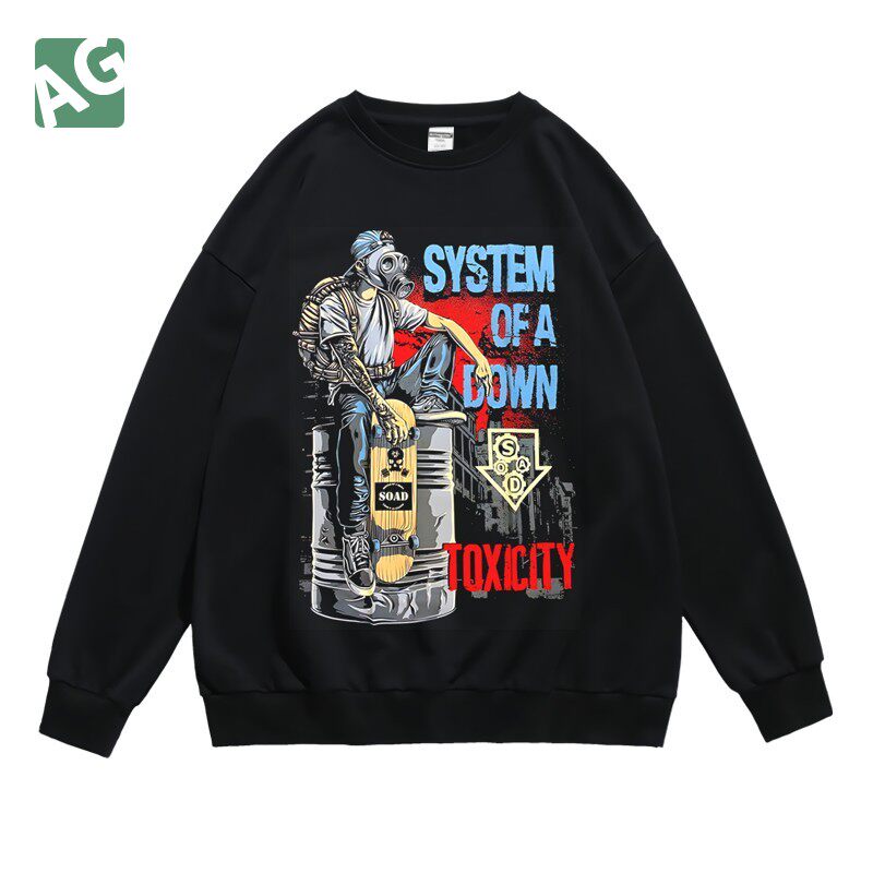 潮流青春流行套头圆领卫衣