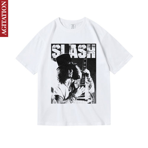 夏纯棉半袖T恤女男ins超火枪炮玫瑰guns‘n'rose枪花slash萨拉斯