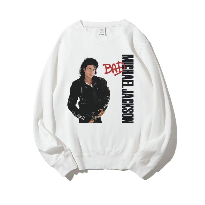 秋冬男女同款宽松潮流圆领卫衣套头ins超火bad迈克尔杰克逊mj周边
