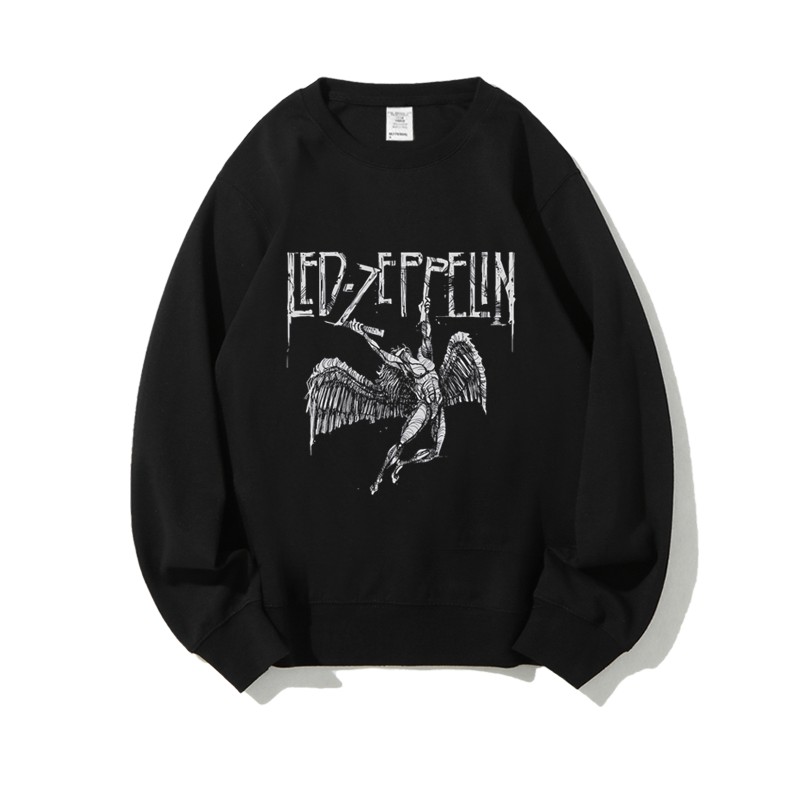 ins摇滚齐柏林飞艇乐队圆领卫衣