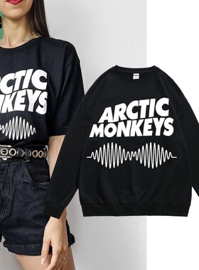 英伦摇滚ArcticMonkeys欧美北极猴印花秋冬长袖圆领无帽卫衣男女