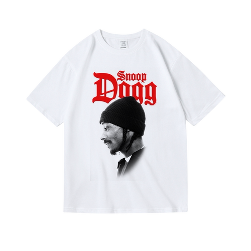 snoopdogg西海岸嘻哈hiphop狗爷印花衣服周边纯棉短半袖T恤男女夏