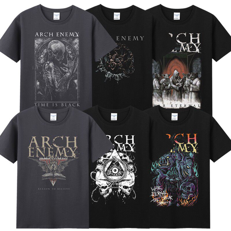 agitation夏季男装摇滚纯棉圆领短袖音乐周边摇滚大敌乐队t恤