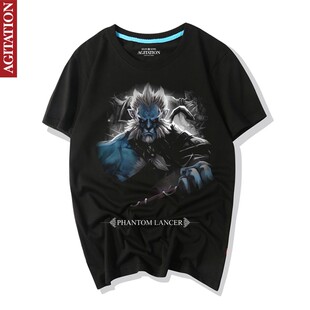 纯棉圆领短袖T恤男青少年猴子dota2刀塔周边电竞ti6幻影长矛手