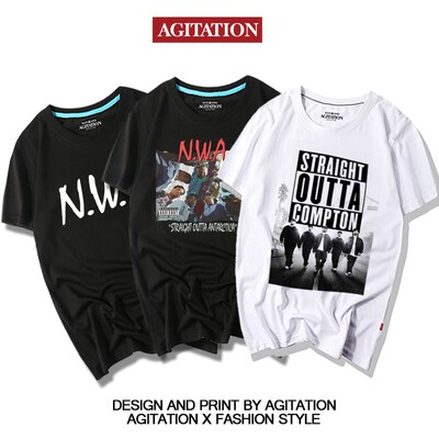 ice纯棉西海岸嘻哈说唱潮牌短袖