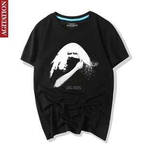 男春夏纯棉圆通T恤短袖半袖欧美流行音乐主题ladygaga嘎嘎姐