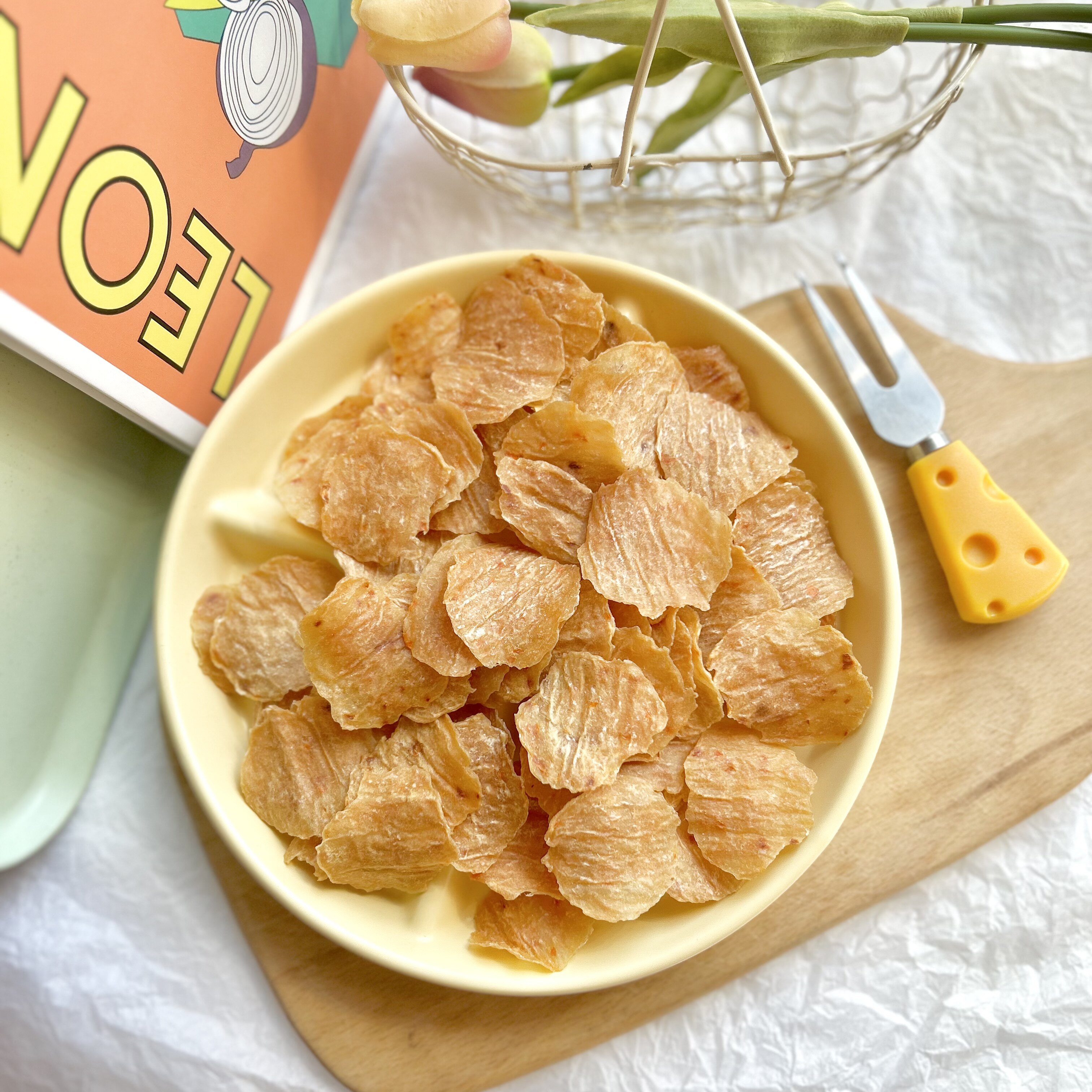 白麻手工自制狗零食 香烘鸡肉胡萝卜薯片通用泰迪金毛萨摩宠物狗