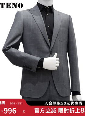 ZOTENO/左天奴西装男商务正装西服套装高档修身上衣服外套A2A034