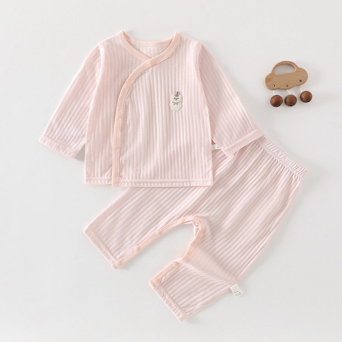 婴儿薄款套装内衣纯棉衣服无骨初生夏季打底宝宝空调服套装家居服