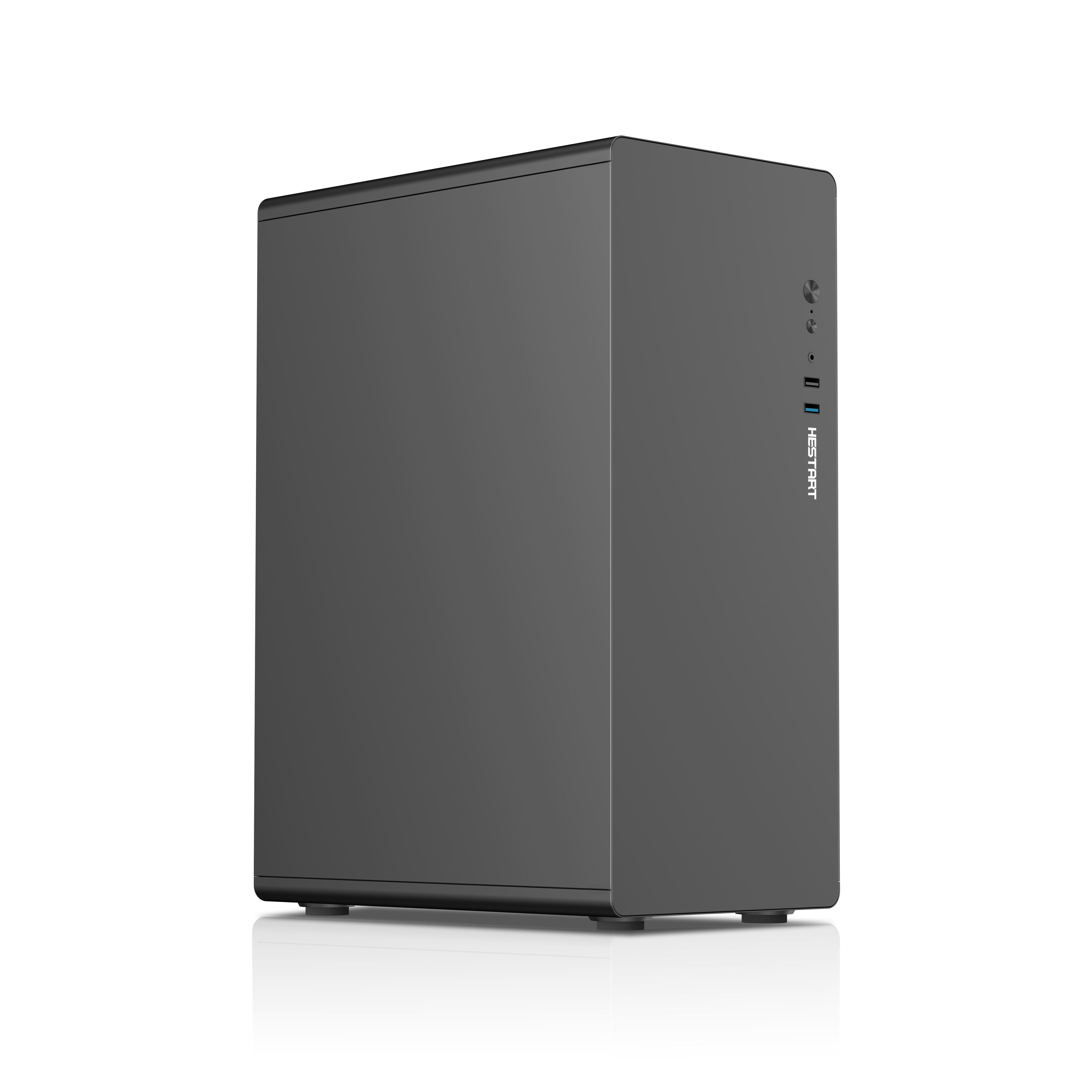 卧式下置电源位不侧透 台式机电脑atx机箱diy办公游戏外壳usb.3.0