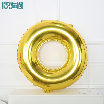 新款金色圆环铝膜气球开业庆典生日派对背景布置婚庆情人节装饰