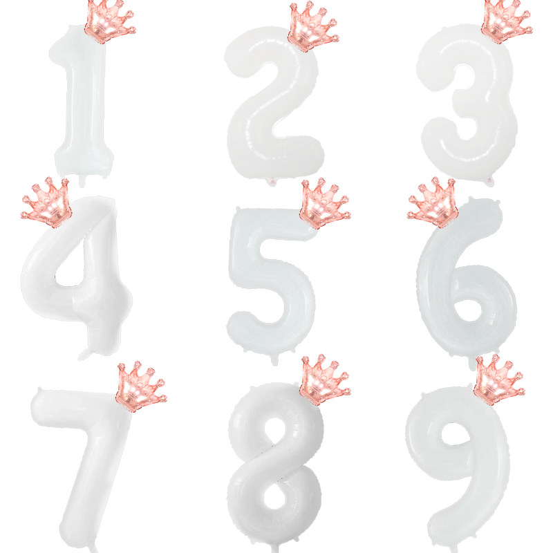 新款ins白色铝膜数字皇冠气球 周岁生日户外派对场景布置拍照道具,节庆用品/礼品,气球,淘宝优惠券,粉丝福利购,淘宝优惠卷