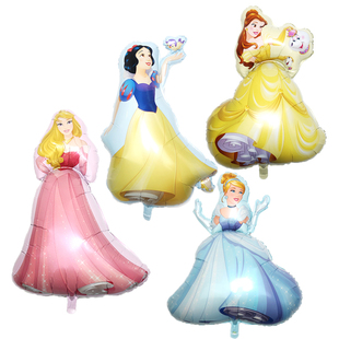 新款公主造型铝膜气球灰姑娘白雪公主睡美人爱洛铝箔气球派对装饰