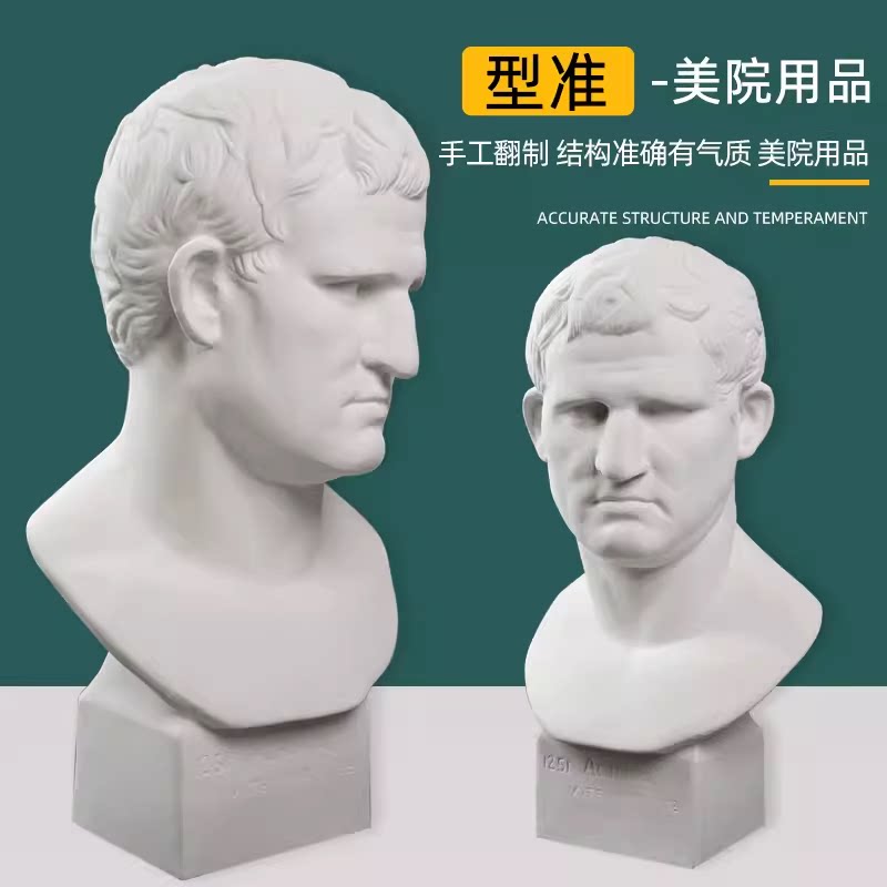 大号美术教具阿格里巴头像石膏素描像静物大卫几何体雕塑摆件模型