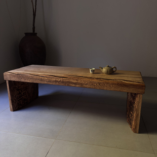古旧老木头枯木茶桌茶几禅意空间朽木摆件老物件桌子茶桌26128