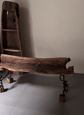 天然椅子凳子老木头枯木侘寂风艺术空间摆件凳子侘寂251104