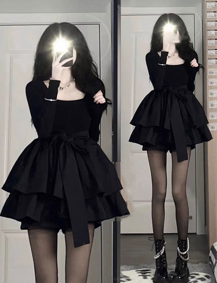 TUANTUANJIA 여성 의류 패턴 의류 샘플 슬림 드레스 하단 사각형 칼라 투투 스커트 종이 패턴 1336 의류 샘플