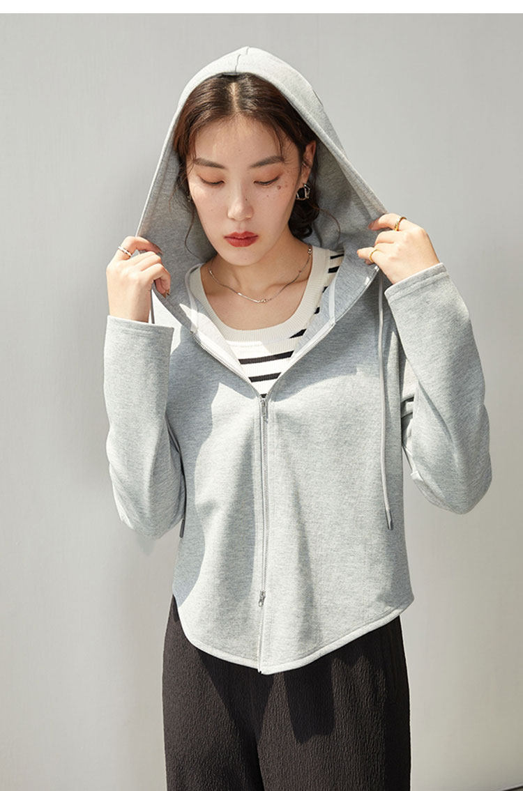 DIY 레이아웃 그리기 실제 의류 샘플 여성 의류 샘플 의류 절단 다이어그램 후드 지퍼 가디건 스웨트 셔츠 종이 패턴 Y1316