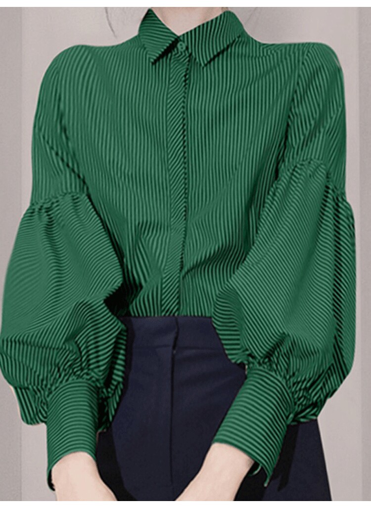 DIY 실물 1:1 의류 샘플 의류 절단 도면 봄과 가을 랜턴 긴팔 블라우스 종이 패턴 셔츠 패턴