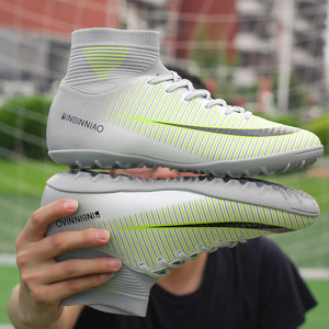 Adults Man Soccer Cleats Shoes High-top Football Boots Kids