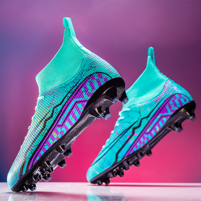 Adults Men's Soccer Cleats Shoes High-top Football Boots FG