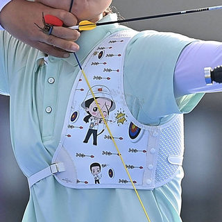 韩国射箭队卡通护胸贴画板弓箭用品射击耐磨可裁剪顺滑护具护肩