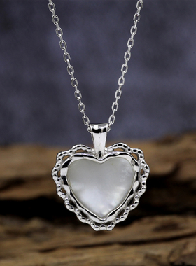 韩版ins小众设计感爱心吊坠项链