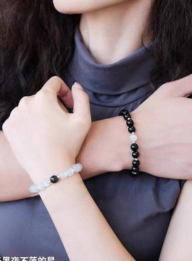 热销昼夜之星天然正品黑曜石手链