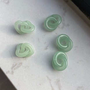 环环相扣配件仿和田玉树脂手串配件网红爆款