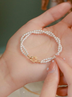贝珠手链女冬ins小众设计闺蜜202