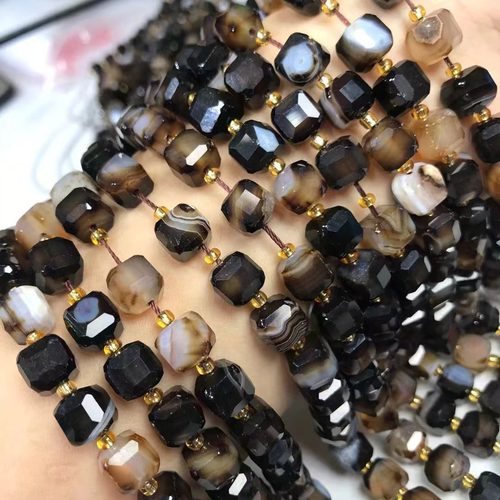 名都水晶 天然咖啡色波斯湾玛瑙方糖散珠 diy饰品配件 批发