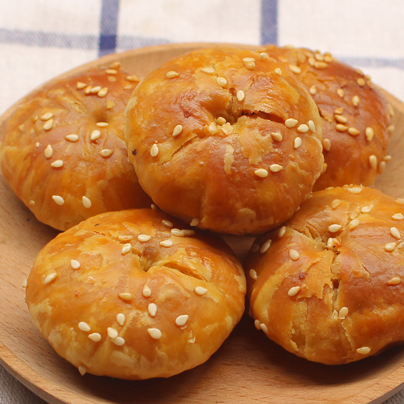 百里青禾黄山烧饼1袋8个梅菜扣饼梅菜饼酥饼伴手礼安徽小烧饼美食