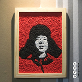 非遗纸浆画diy材料包数字油画填色画雷锋丙烯画亲子画爱国手工