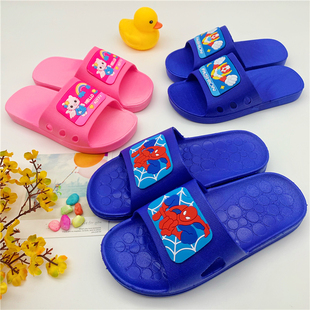 梅钦(MQ)158夏季新款PVC柔软防滑厚底超人卡通男女儿童拖鞋网红新