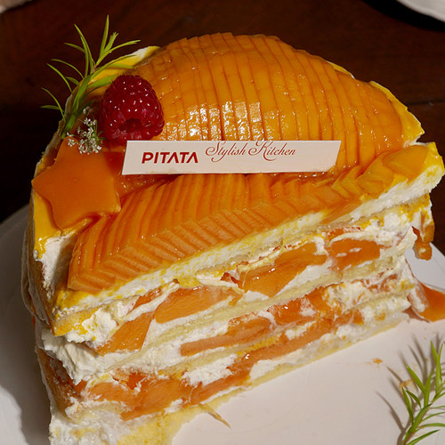 PITATA 14cm超高新鲜芒果肉椰汁糯米动物奶油生日蛋糕成都同城送