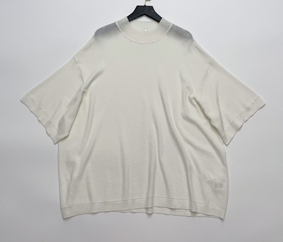 26春夏新款 极简风落肩简约宽松廓形圆领短袖针织T恤女