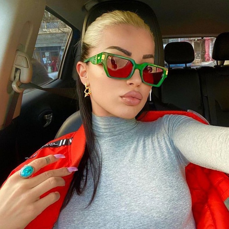 新款时尚方框欧美个性网红眼镜辣妹太阳镜女复古墨镜男士