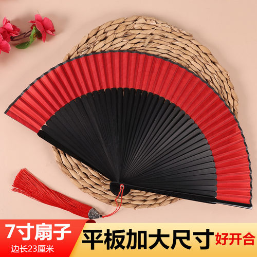 手工粘贴是真丝竹子好开合舞蹈扇