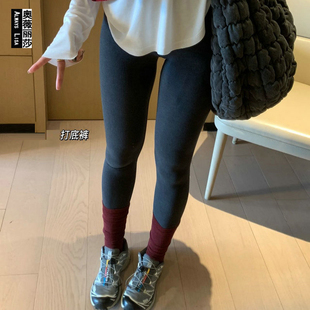 TR澳绒打底裤双面磨毛绒感0束缚四面高弹打底裤高品质瑜伽修身裤