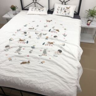 精美刺绣手工空调被160 纯棉夹棉花柔软 210cm单件 推荐 现货