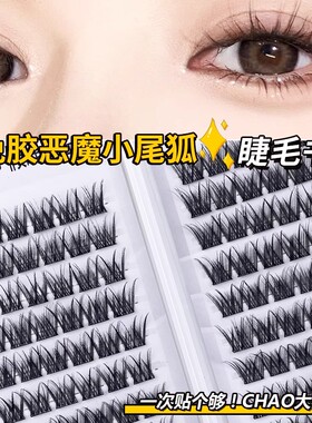 免胶恶魔小尾狐睫毛书假睫毛免卸自粘仿真新款狐系新手分段式浓密