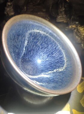 翁书杰建盏银毫手工束口主人杯茶器收藏礼品建窑四杰