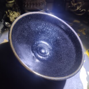 周运隆龙窑柴烧乌金二档禅定香炉杯建盏主人杯茶器陶瓷