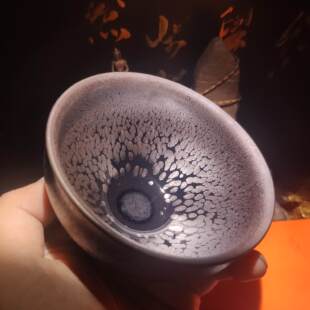 杨敏建盏银油滴茶器主人杯礼品收藏品茗杯